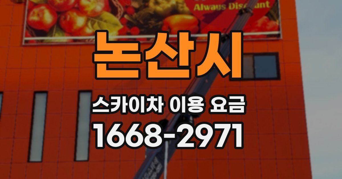 논산시 스카이차 이용 요금