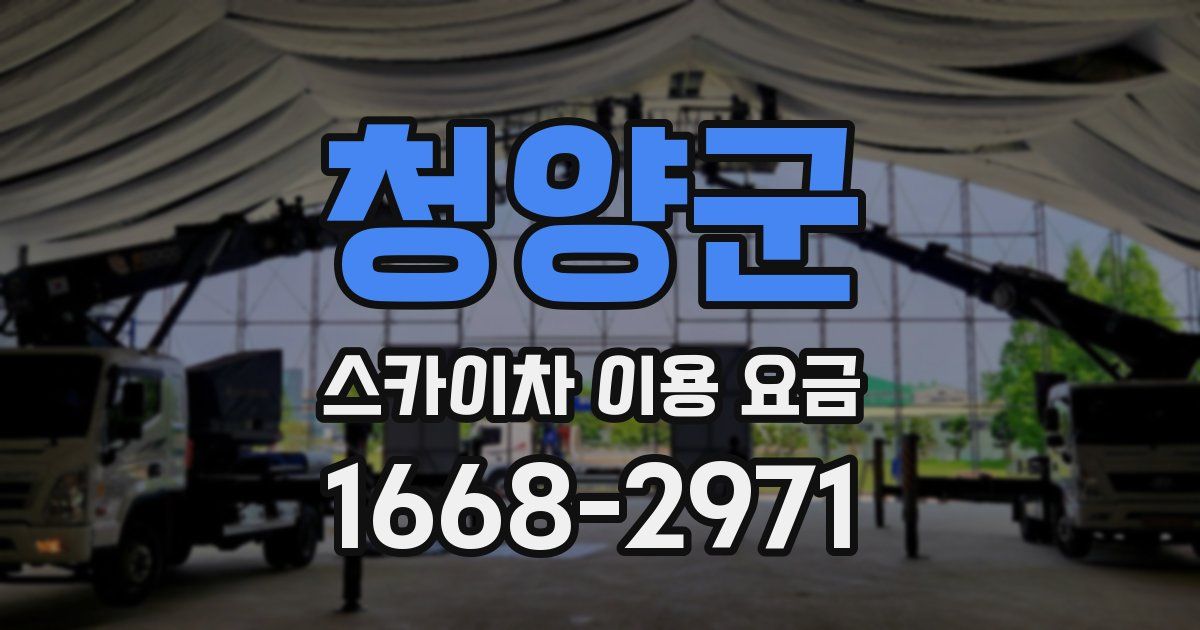 청양군 스카이차 이용 요금