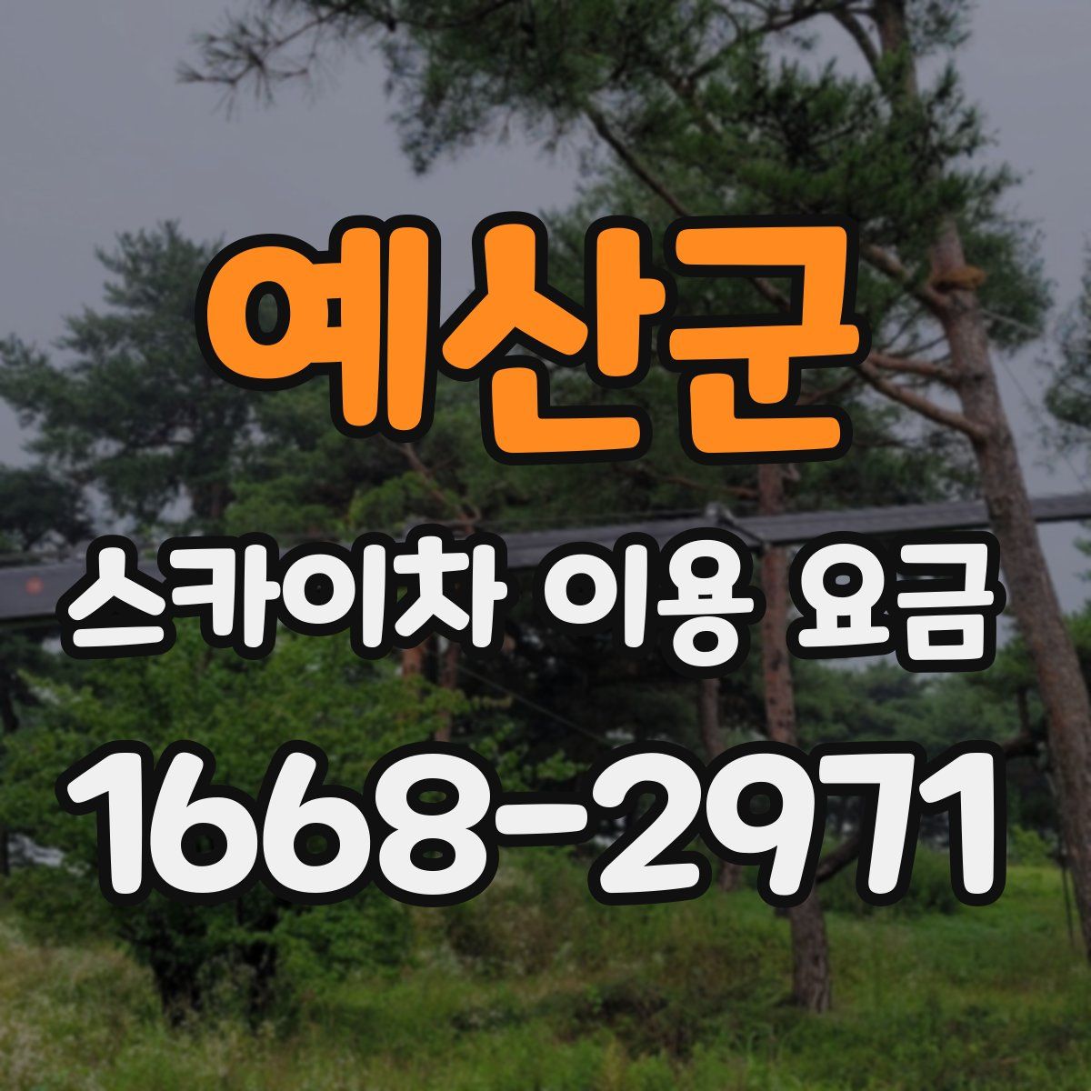 예산군 스카이차 이용 요금