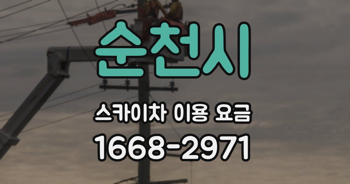 순천시 스카이차 이용 요금