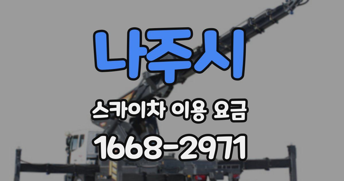 나주시 스카이차 이용 요금