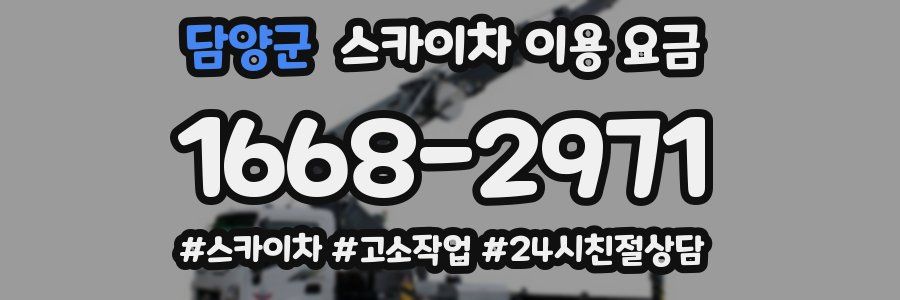담양군 스카이차 이용 요금