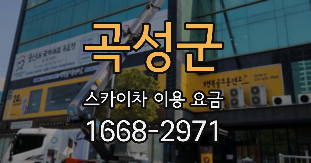곡성군 스카이차 이용 요금