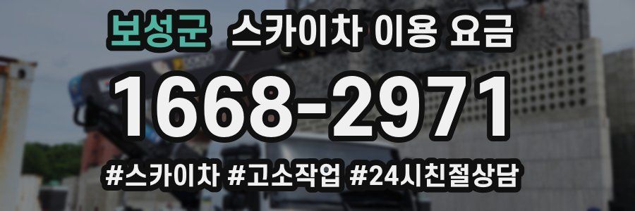보성군 스카이차 이용 요금