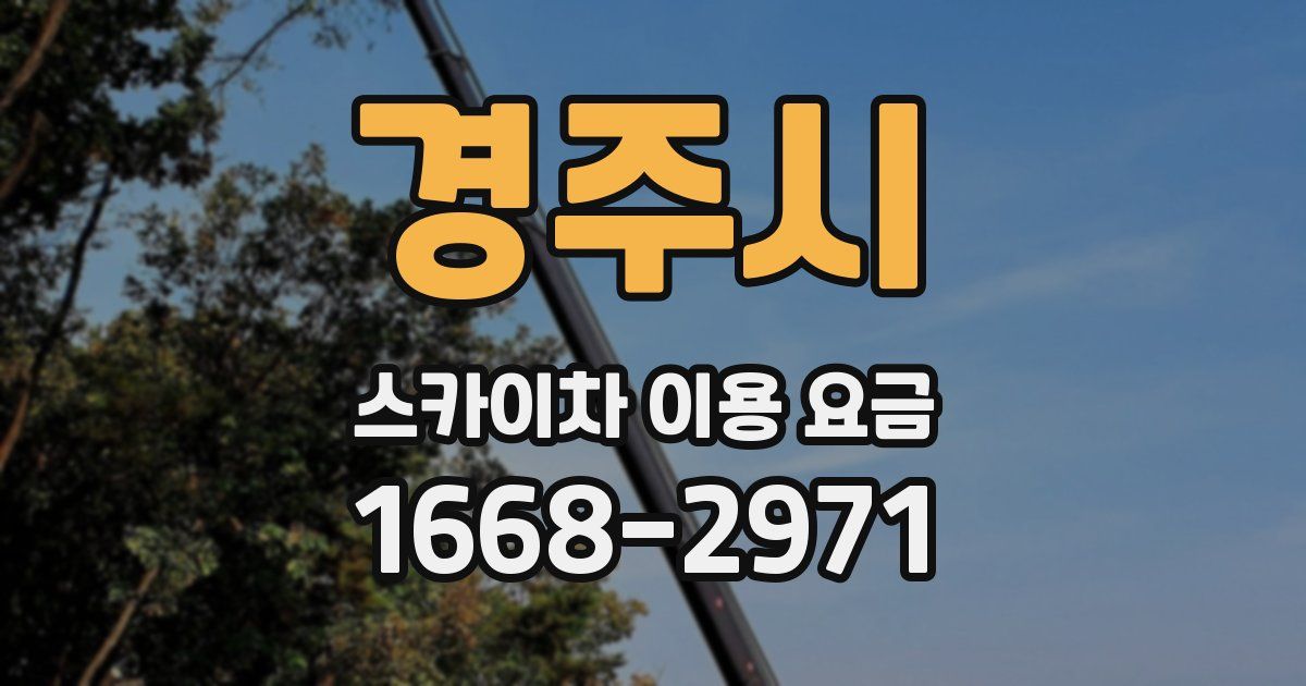 경주시 스카이차 이용 요금
