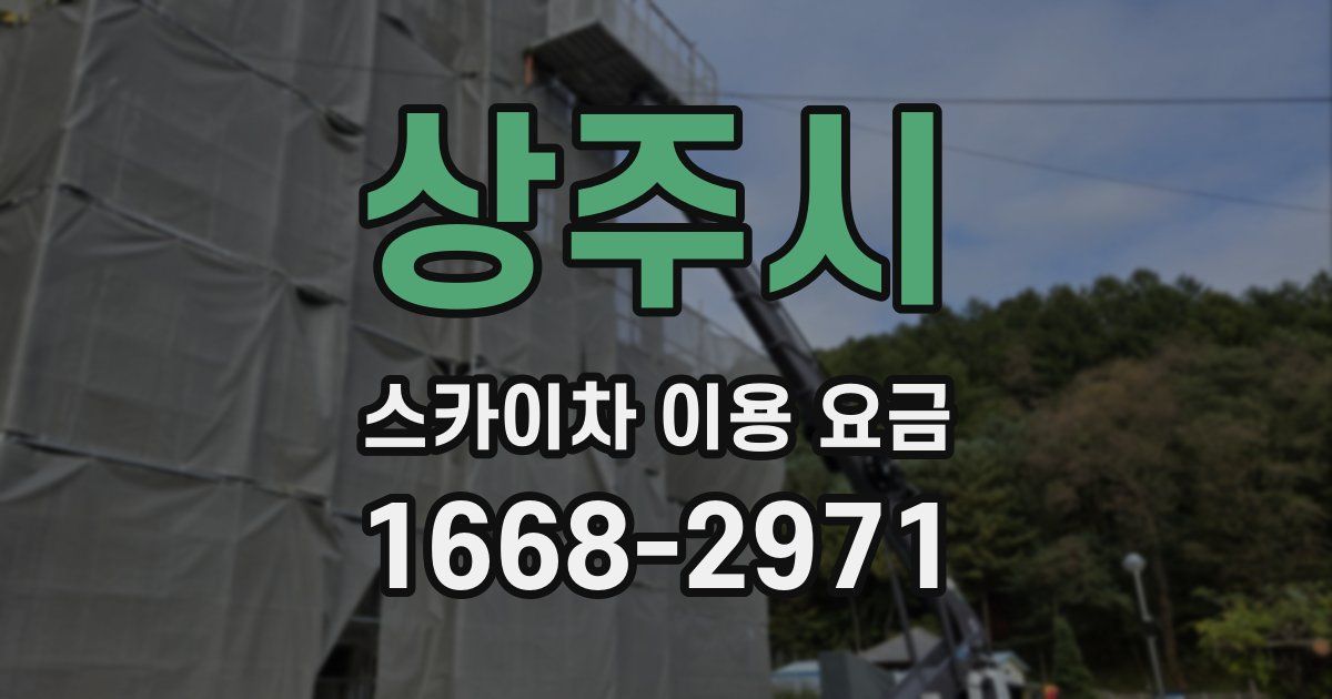 상주시 스카이차 이용 요금
