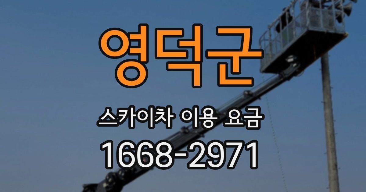 영덕군 스카이차 이용 요금