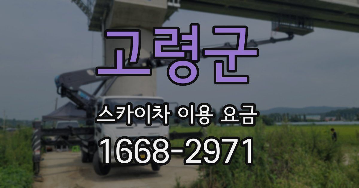 고령군 스카이차 이용 요금