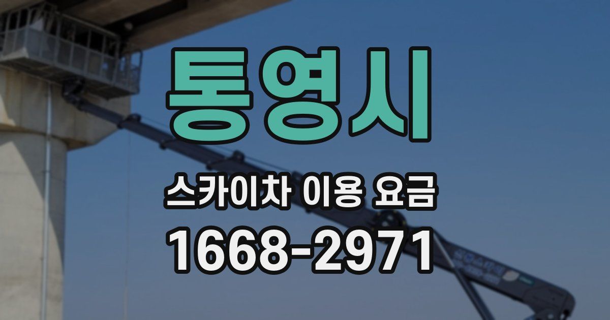 통영시 스카이차 이용 요금