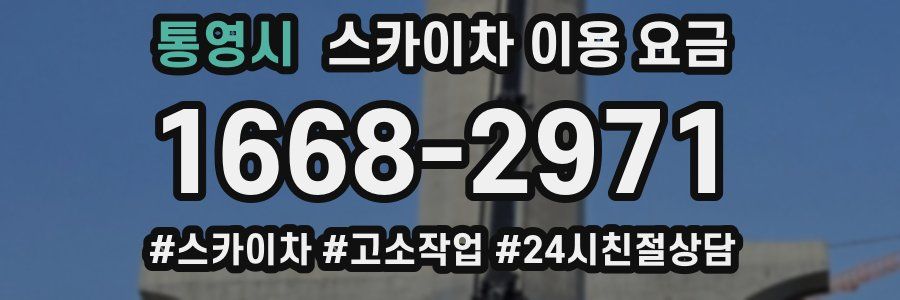 통영시 스카이차 이용 요금
