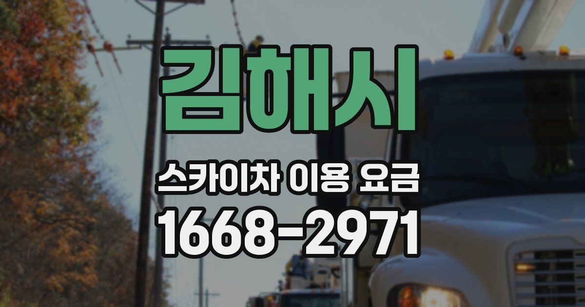 김해시 스카이차 이용 요금