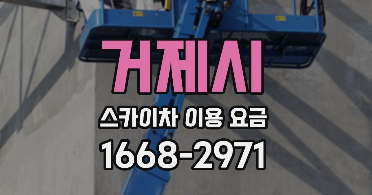 거제시 스카이차 이용 요금