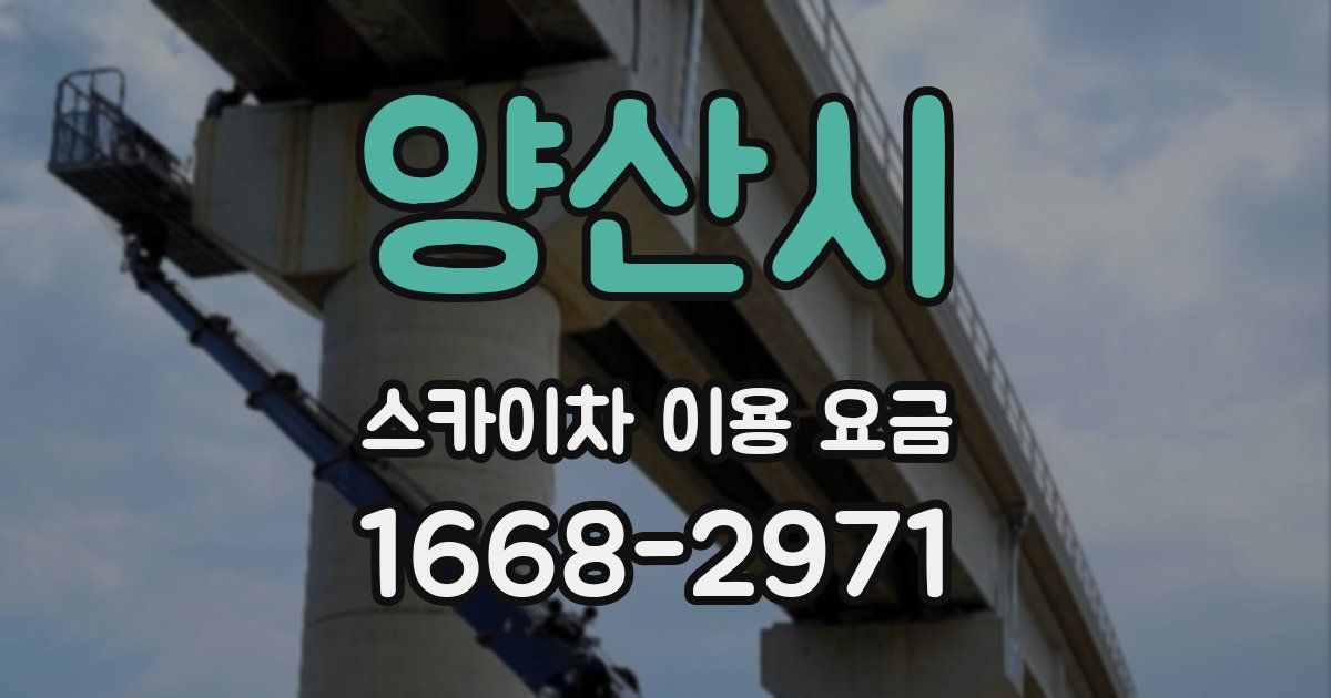 양산시 스카이차 이용 요금