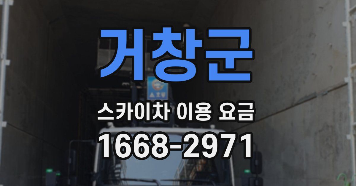 거창군 스카이차 이용 요금
