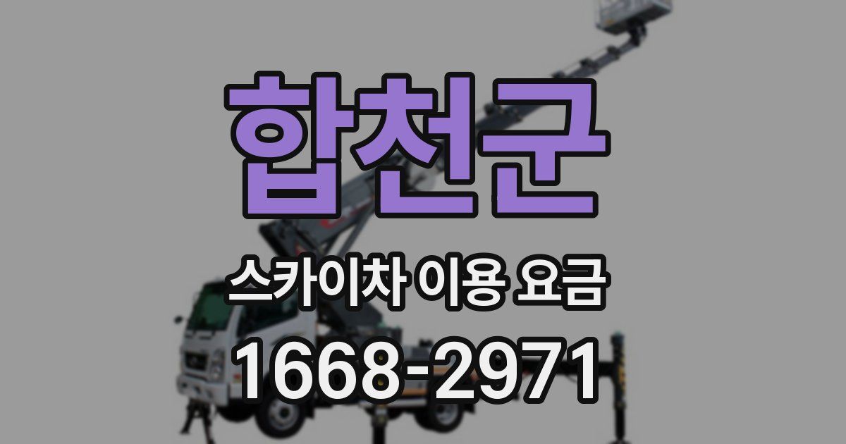 합천군 스카이차 이용 요금