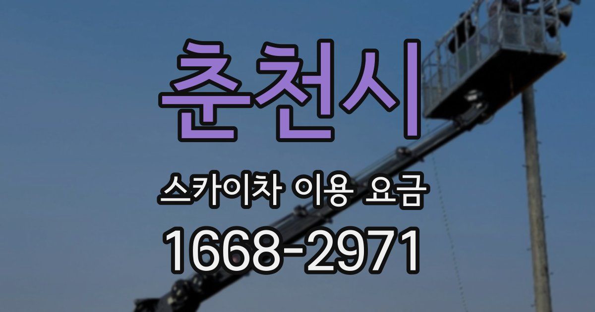 춘천시 스카이차 이용 요금
