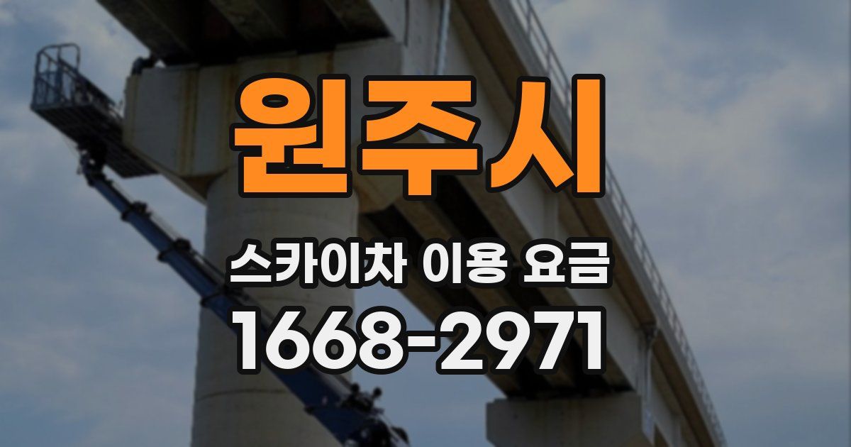 원주시 스카이차 이용 요금