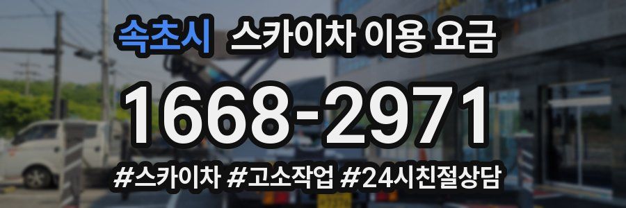 속초시 스카이차 이용 요금