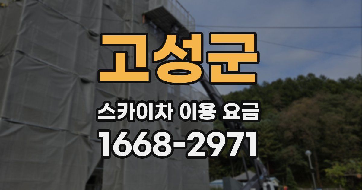 고성군 스카이차 이용 요금