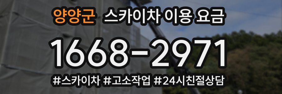 양양군 스카이차 이용 요금