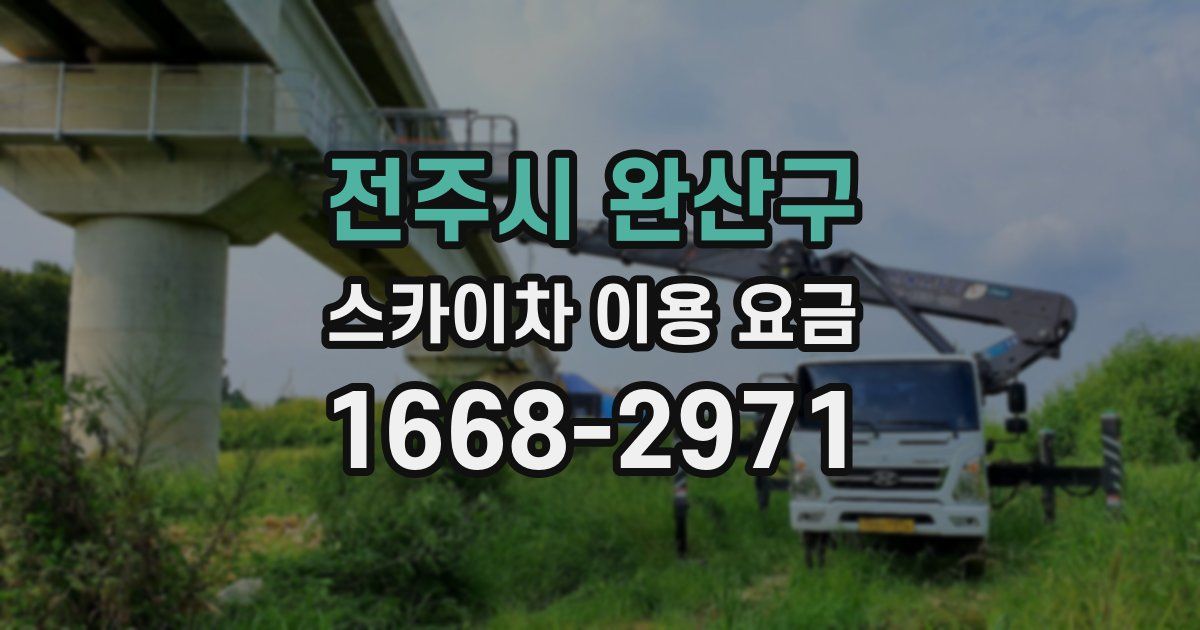 전주시 완산구 스카이차 이용 요금