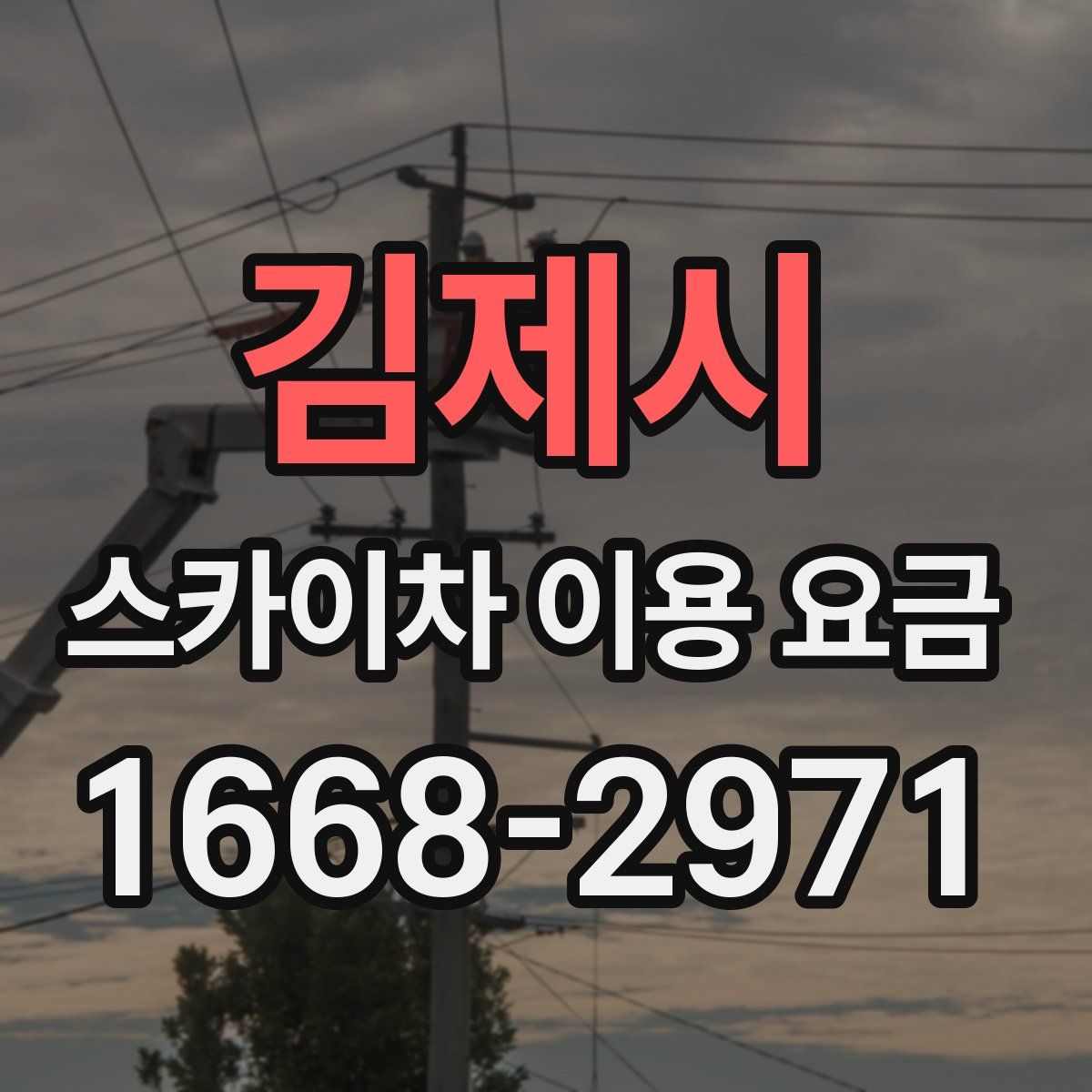 김제시 스카이차 이용 요금