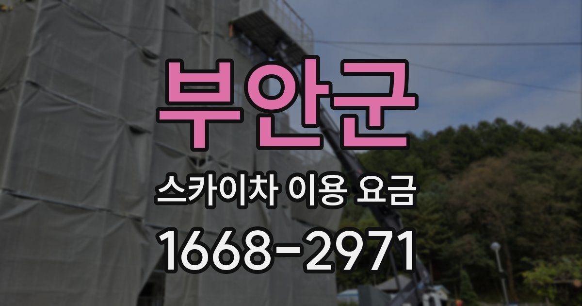부안군 스카이차 이용 요금