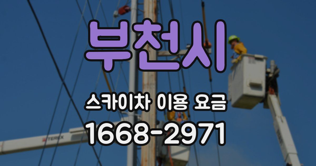 부천시 스카이차 이용 요금