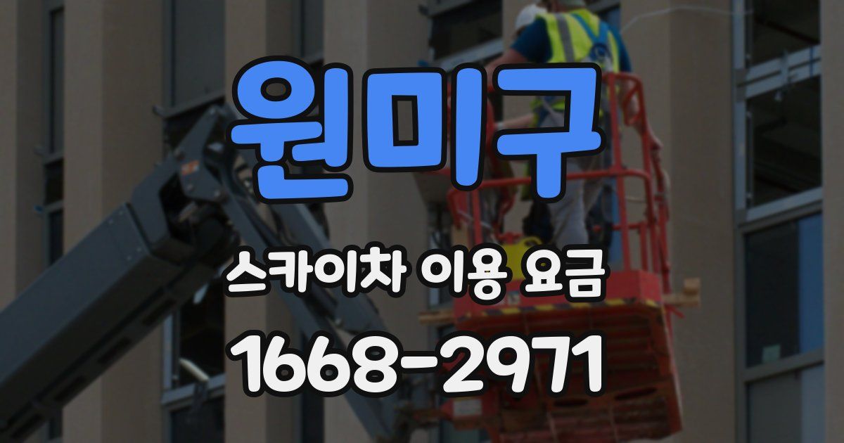 원미구 스카이차 이용 요금