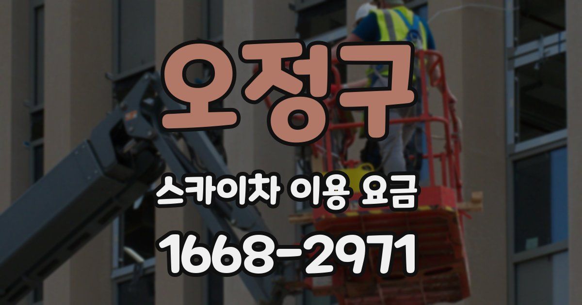 오정구 스카이차 이용 요금