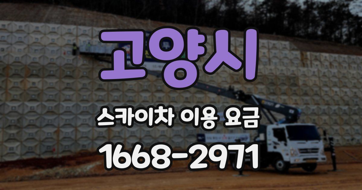 고양시 스카이차 이용 요금