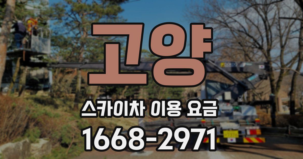 고양 스카이차 이용 요금