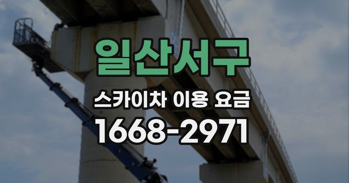 일산서구 스카이차 이용 요금