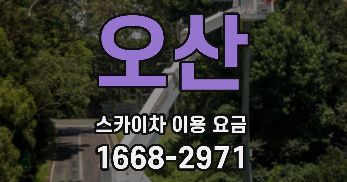 오산 스카이차 이용 요금