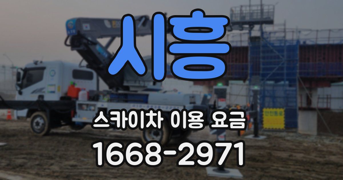 시흥 스카이차 이용 요금