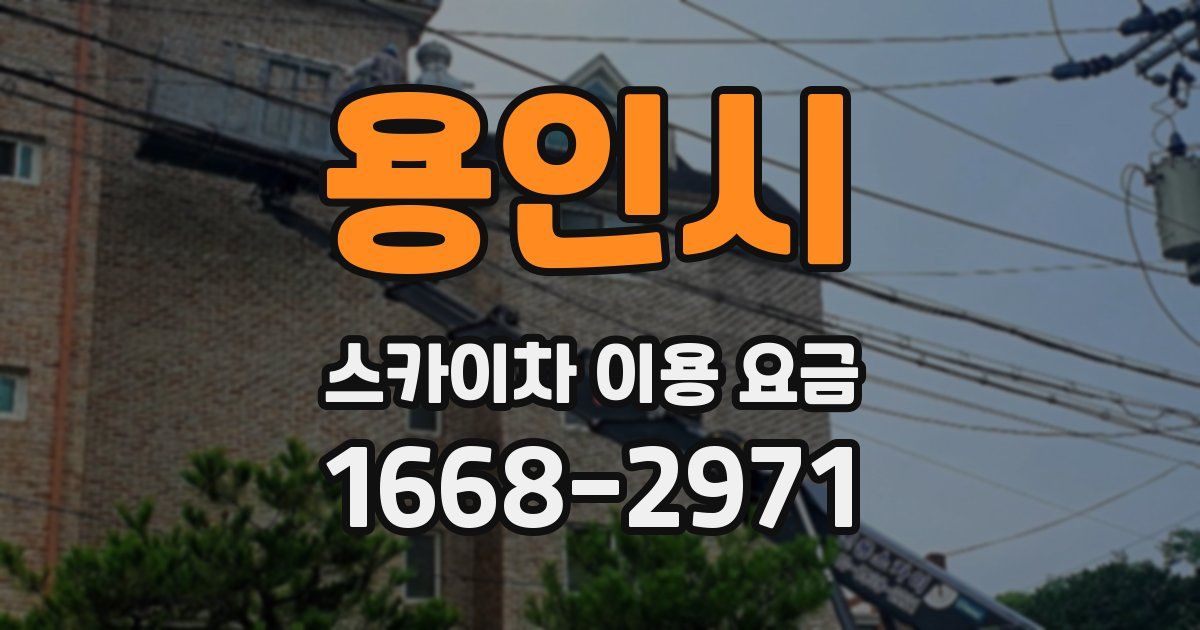 용인시 스카이차 이용 요금