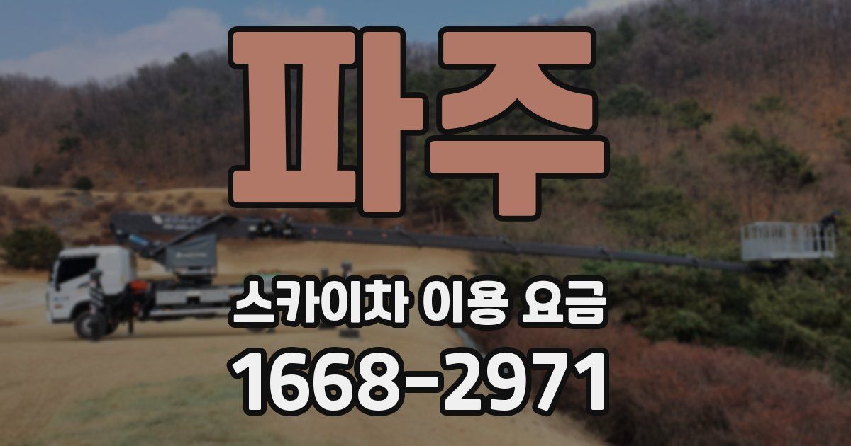 파주 스카이차 이용 요금