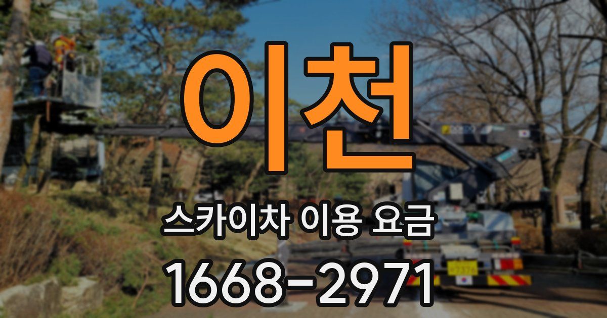 이천 스카이차 이용 요금
