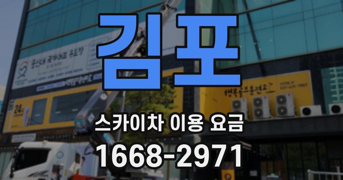 김포 스카이차 이용 요금