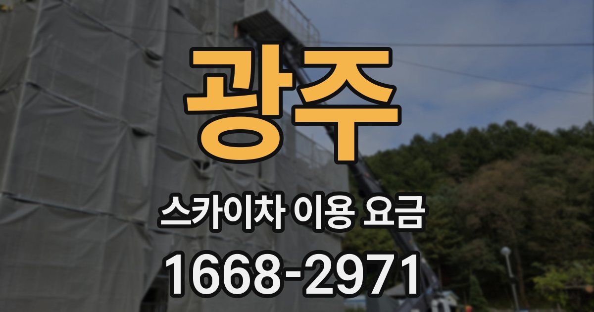 광주 스카이차 이용 요금