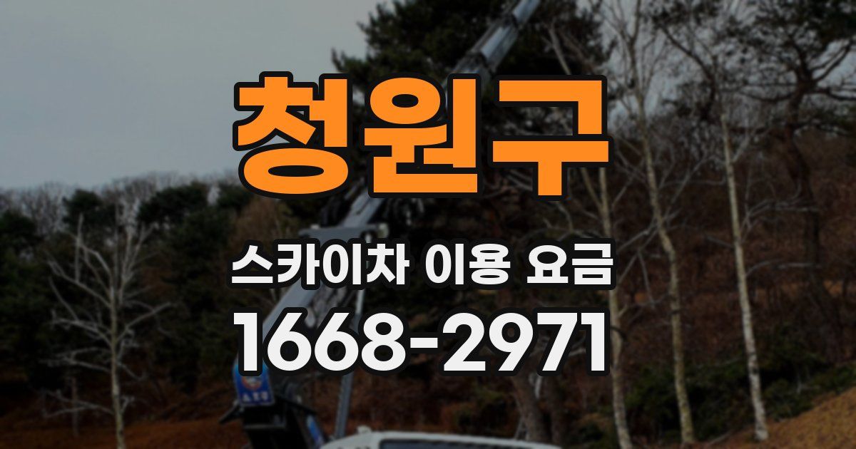 청원구 스카이차 이용 요금