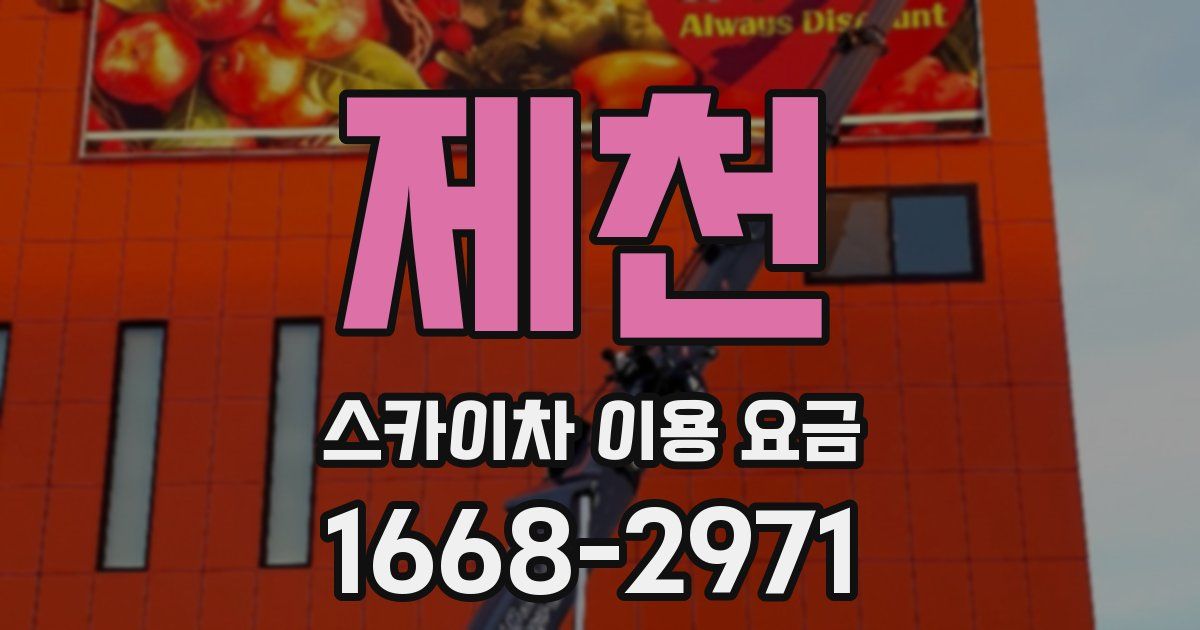 제천 스카이차 이용 요금