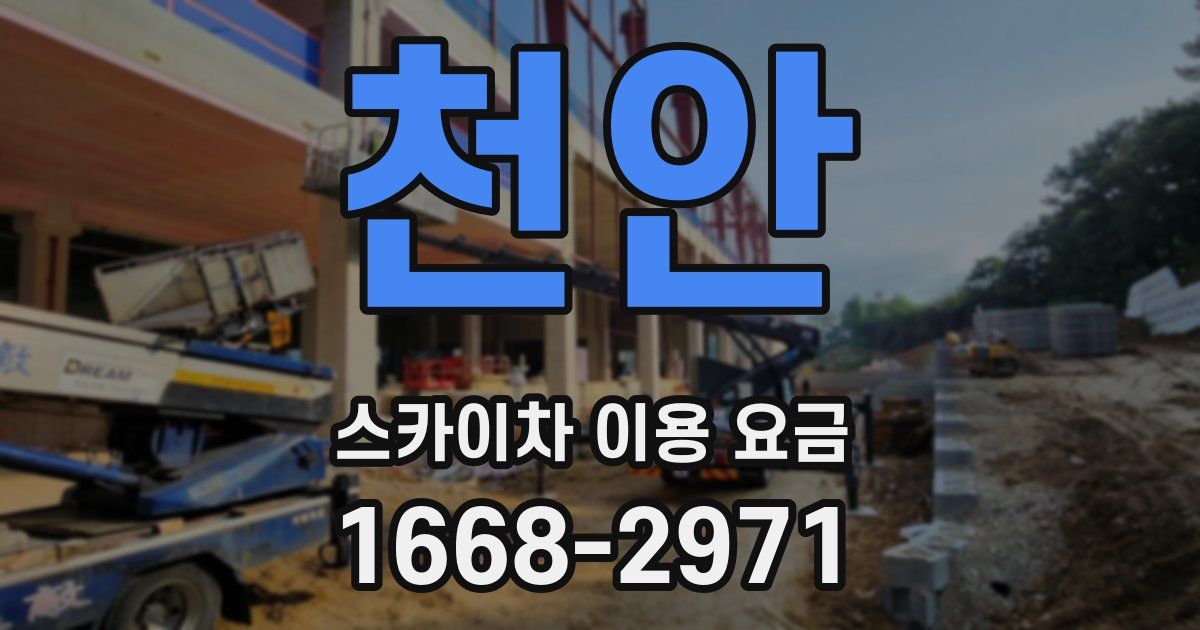 천안 스카이차 이용 요금