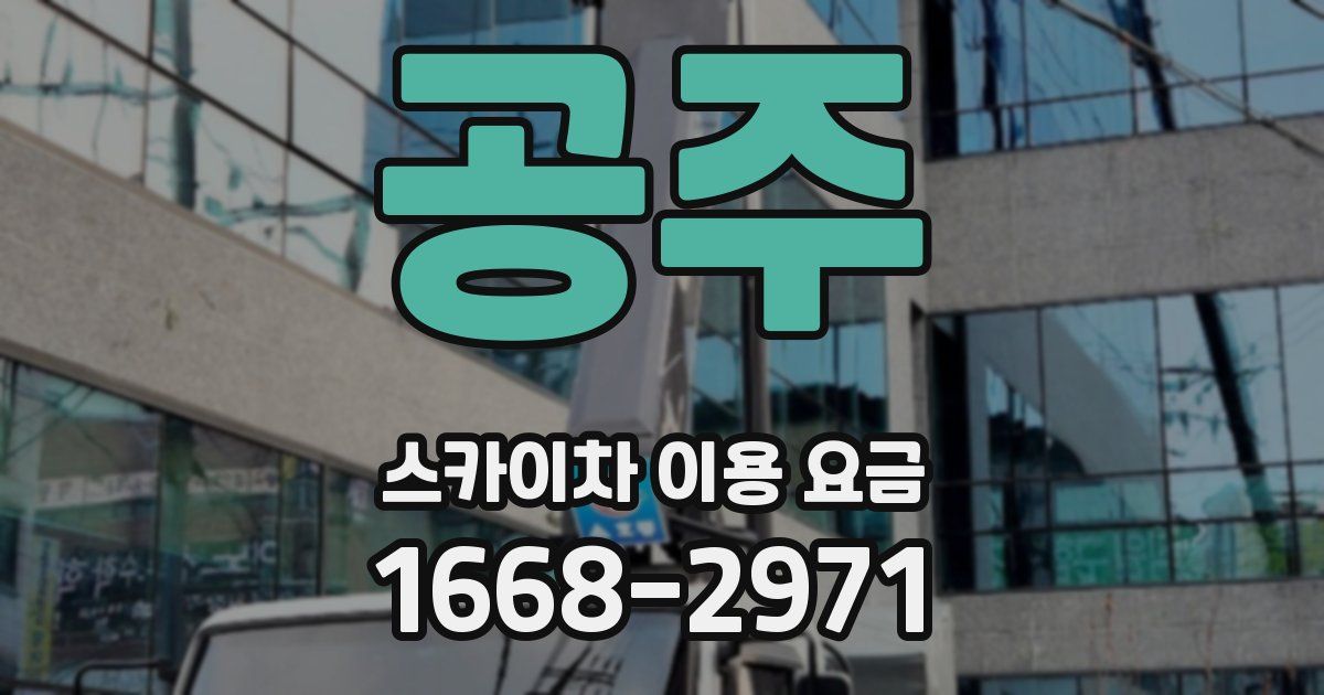 공주 스카이차 이용 요금