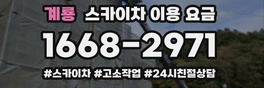 계룡 스카이차 이용 요금