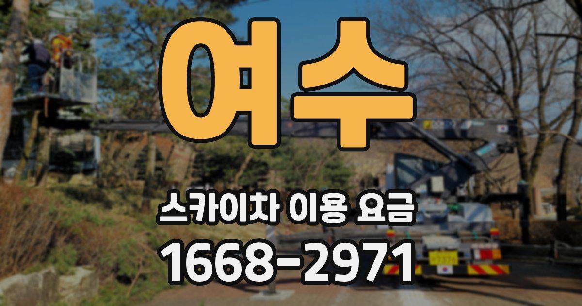 여수 스카이차 이용 요금