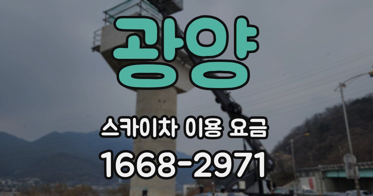 광양 스카이차 이용 요금