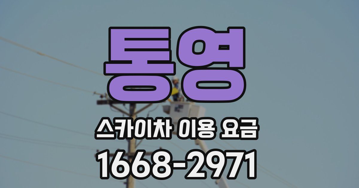 통영 스카이차 이용 요금