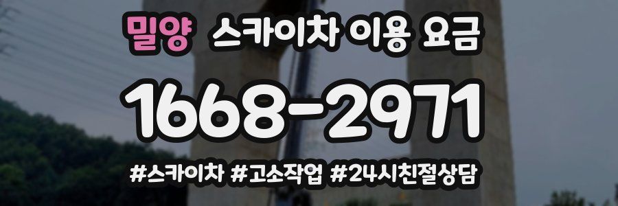 밀양 스카이차 이용 요금