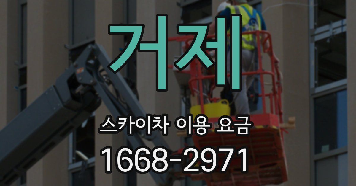 거제 스카이차 이용 요금